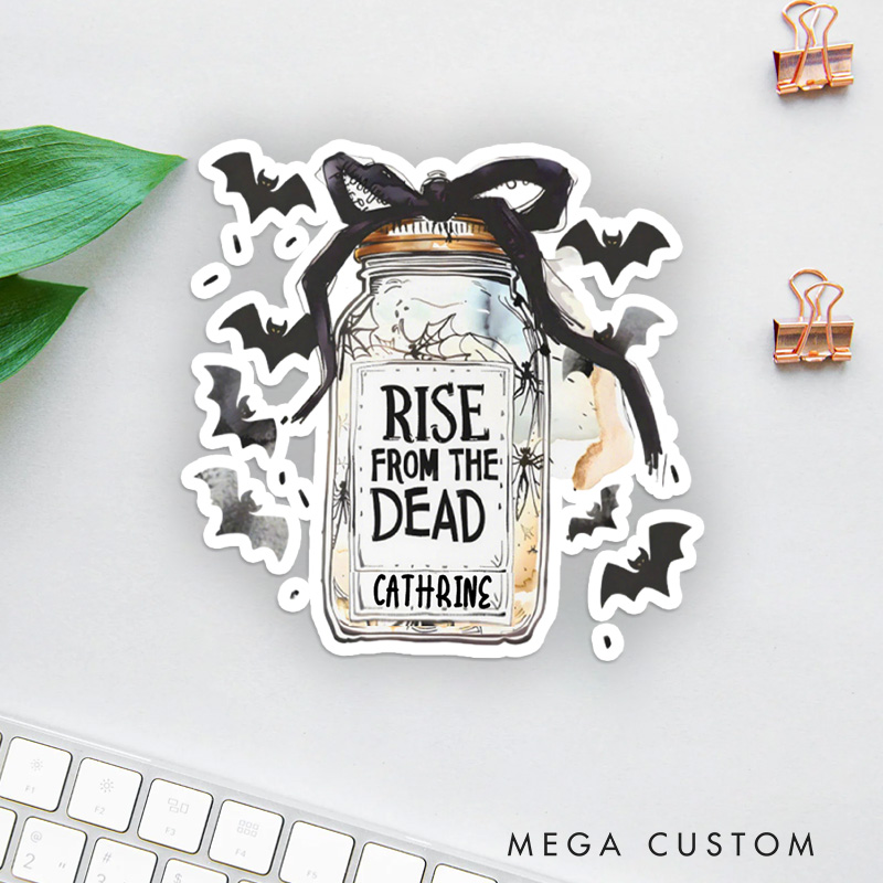 Personalized Rise From the Dead Sourdough Starter Sticker Baking Lover Stickers with Name for Artisan Bakers Gift Baking Lover Gift