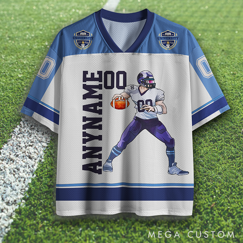 Personalized Football Jersey Custom Name, Number, and Logo Design