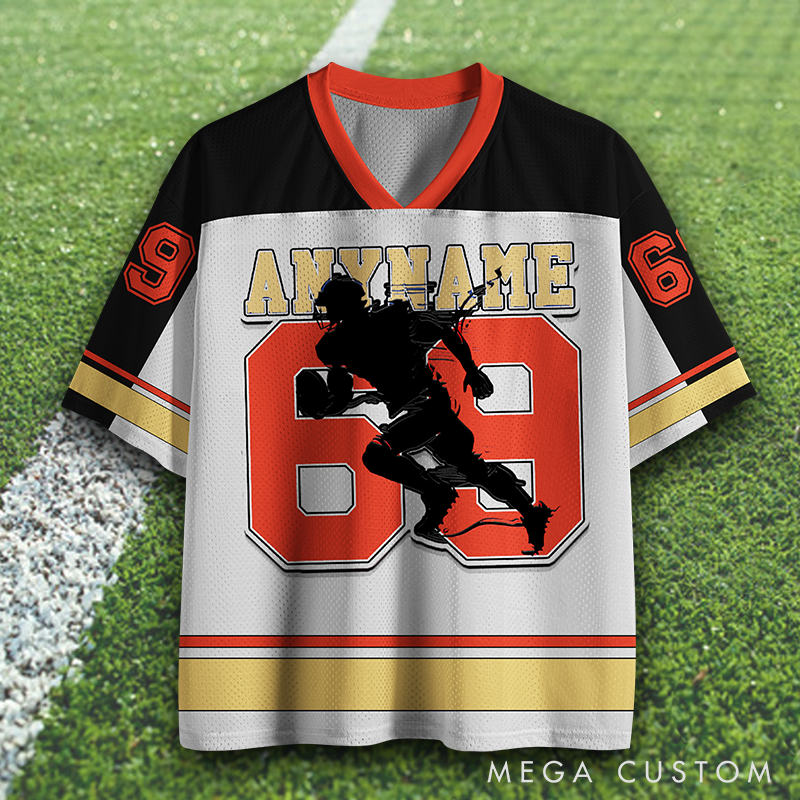 Personalized Football Jersey with Custom Name and Number Design