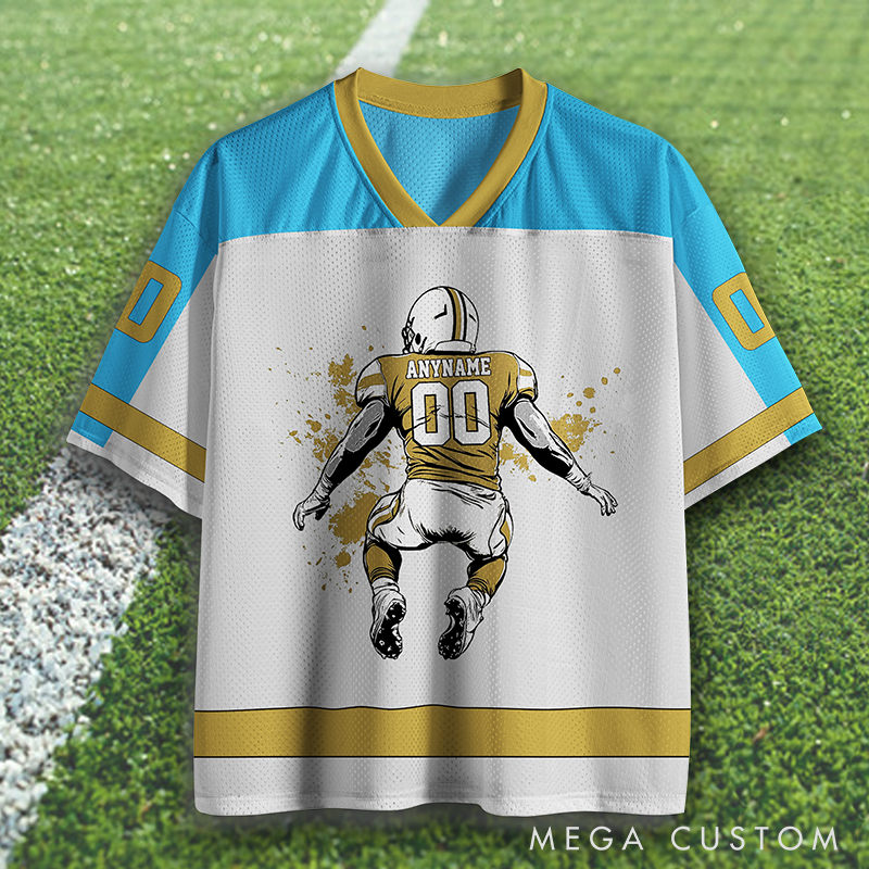 Personalized Football Jersey with Custom Name and Number Design