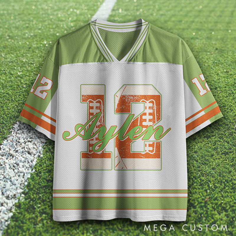 Personalized Football Jersey with Custom Name and Number Design