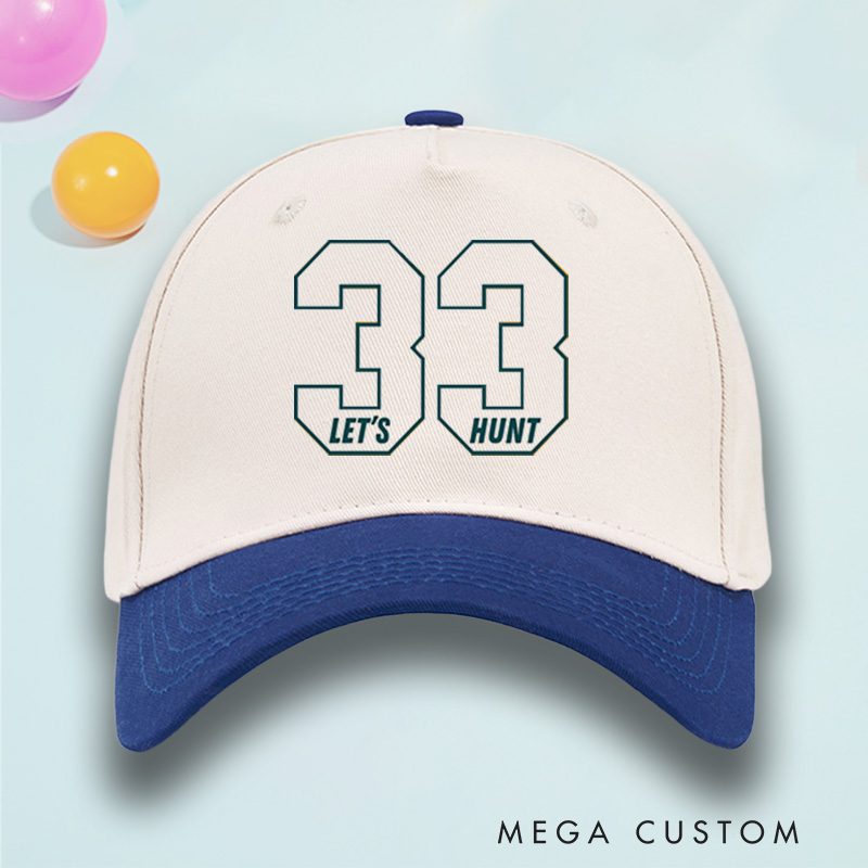 Personalized Baseball Cap with Custom Number Design
