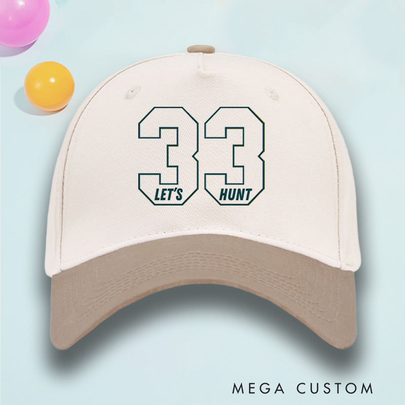 Personalized Baseball Cap with Custom Number Design