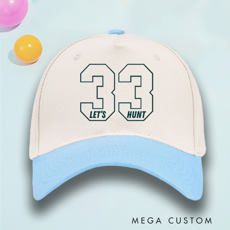 Personalized Baseball Cap with Custom Number Design