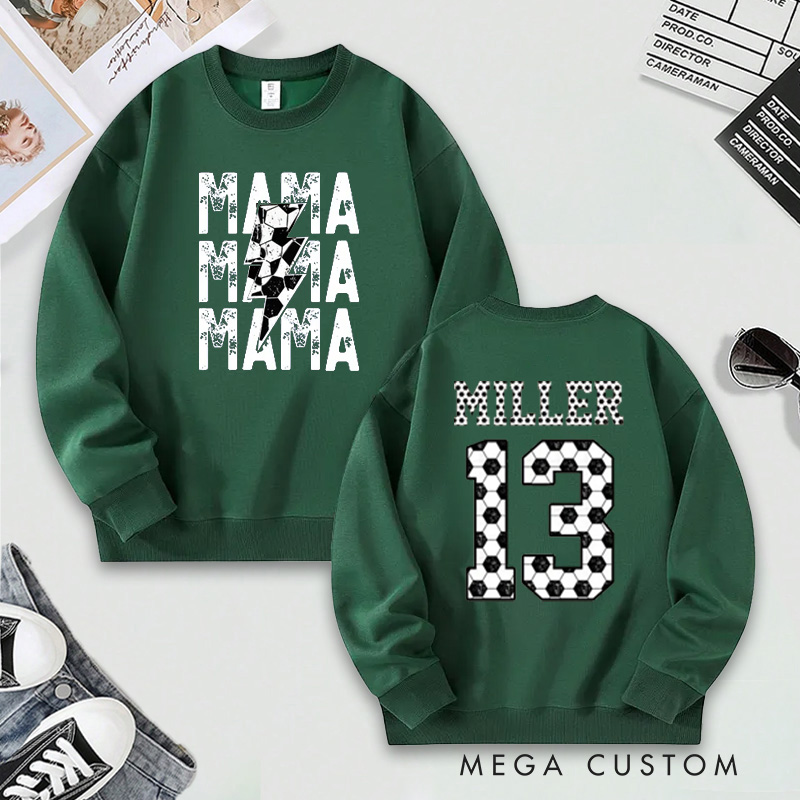 [Copy]Personalized "Mama" Football Sweatshirt with Custom Names and Numbers Design