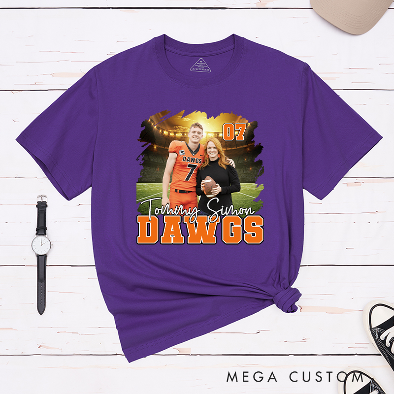 Personalized Baseball T-Shirt with Custom Player Photo and Name  