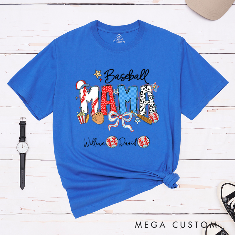 Personalized Baseball T-Shirt with Custom Name and Design for Mom Nana and More