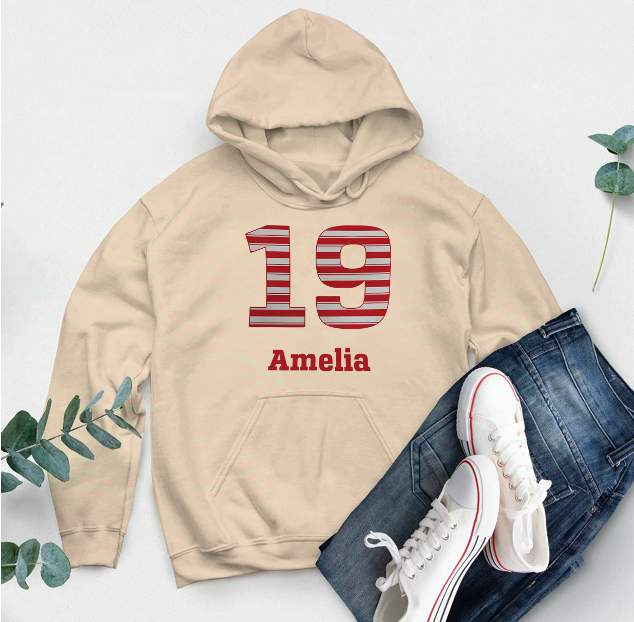 Personalized Hoodie with Custom Name and Number Design