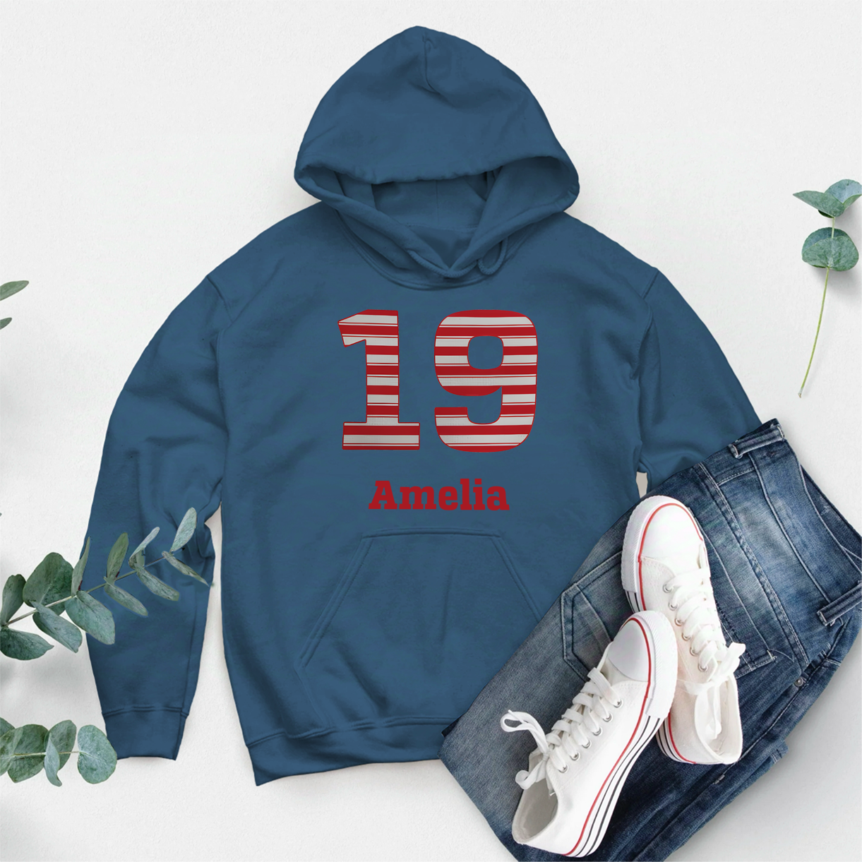 Personalized Hoodie with Custom Name and Number Design
