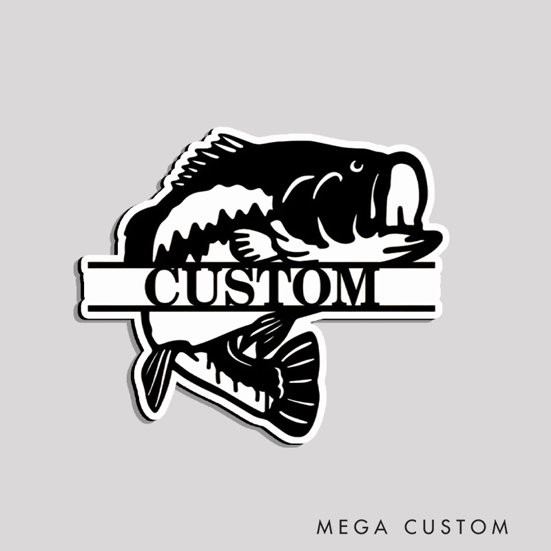 Personalized Fishing Theme Fridge Magnet Perfect for Tackle Boxes Metal Surfaces and Fishing Lover