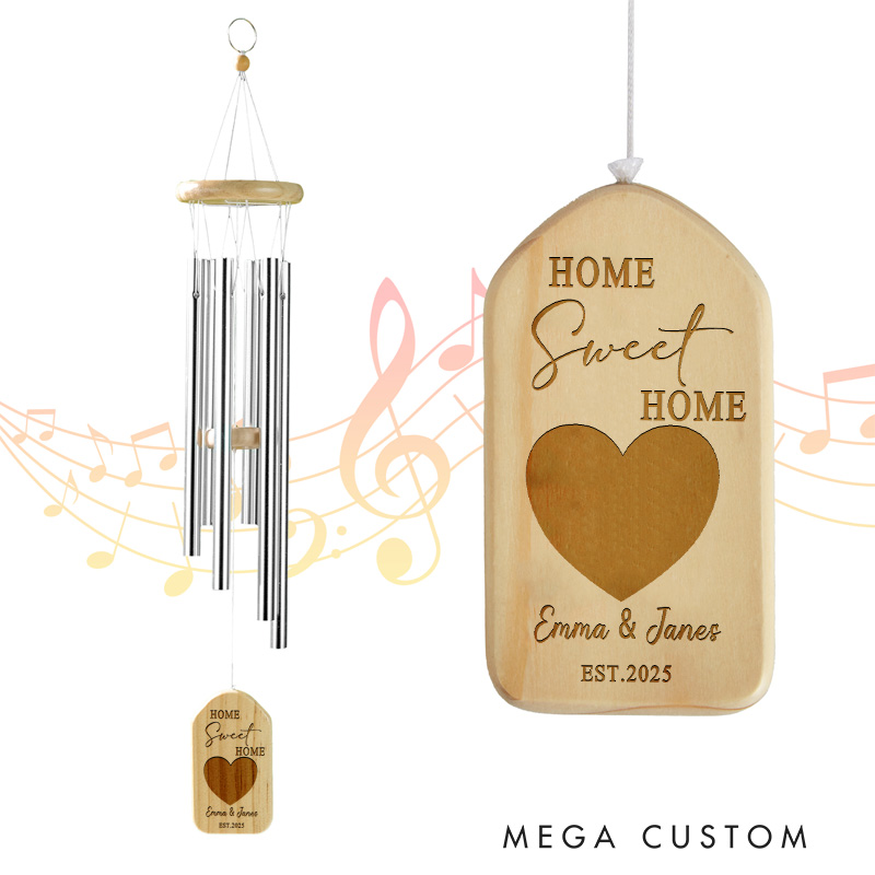Personalized Home Sweet Home Wind Chime Housewarming Wind Chime Housewarming Gifts New Home Gifts