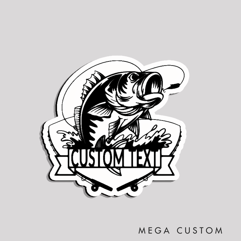 Personalized Fishing Fridge Magnet Strong Magnetic Design Unique Fish Art Perfect for Fishing Lover and Home Decor Gift