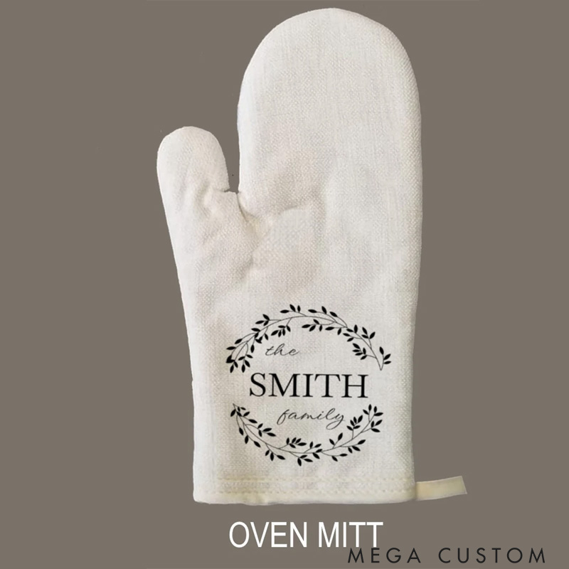Personalized Country Oven Mitt & Pot Holder Set with Name Farmhouse Gift Set for Bakers Baking Lovers Gift