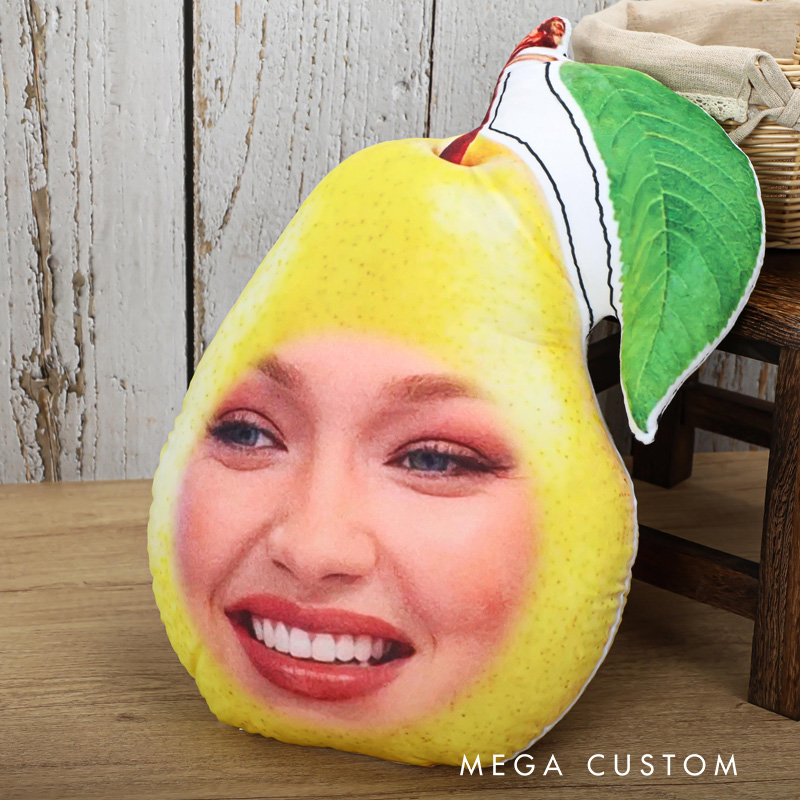 Personalized Ugly Fruit Pillow Kids Fruit Face Pillow 3D Ugly Pillow Birthday Boy Girl Gift for Baking Lover Pillow