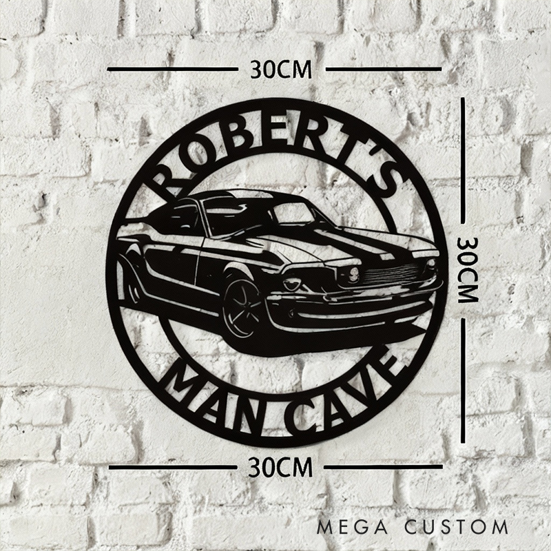 Custom Metal Garage Sign Personalized Car Garage Wall Decor with Name Man Cave Workshop Wall Art Gift for Racer and Racing Lovers