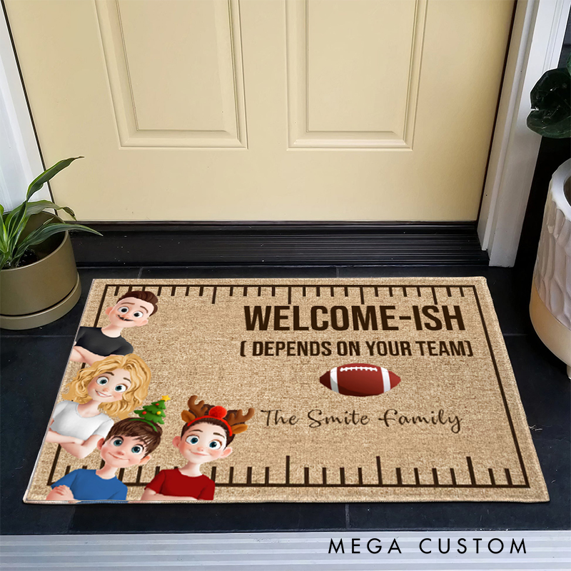 Personalized American Football Home Doormat Custom ,It's Football Season