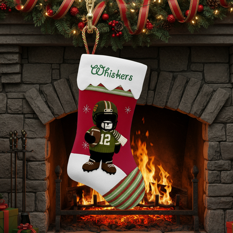 Personalized 3D Family Christmas Stocking with Name Christmas Stocking Gym Lover Gifts Gym Enthusiast Gifts for Christmas Winter Wonderland