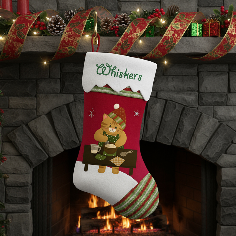 Personalized 3D Family Christmas Stocking with Name Christmas Stocking Gym Lover Gifts Gym Enthusiast Gifts for Christmas Winter Wonderland
