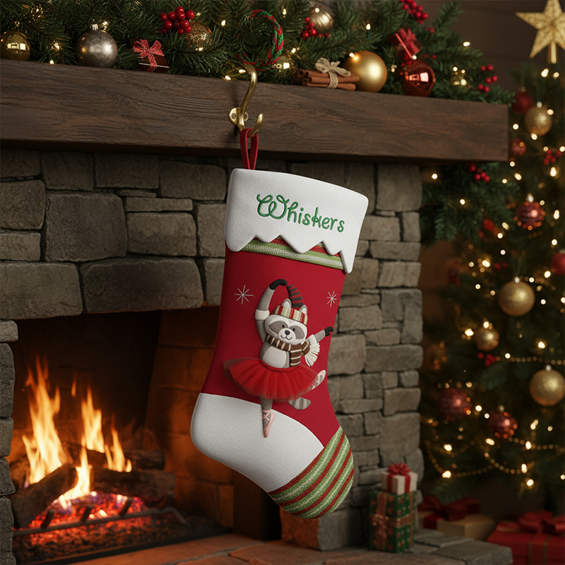 Personalized 3D Family Christmas Stocking with Name Christmas Stocking Gym Lover Gifts Gym Enthusiast Gifts for Christmas Winter Wonderland