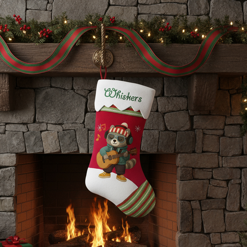 Personalized 3D Family Christmas Stocking with Name Christmas Stocking Gym Lover Gifts Gym Enthusiast Gifts for Christmas Winter Wonderland