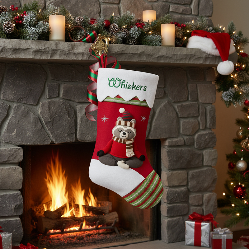 Personalized 3D Family Christmas Stocking with Name Christmas Stocking Gym Lover Gifts Gym Enthusiast Gifts for Christmas Winter Wonderland