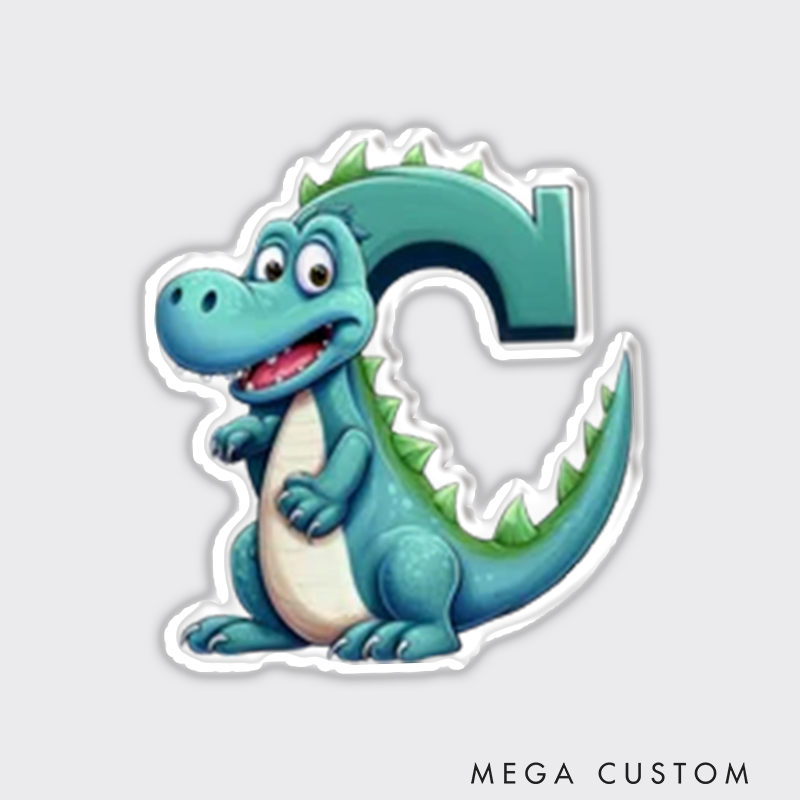 Personalized Cute Dinosaur Fridge Magnet Custom Kids Gift Christmas Gift