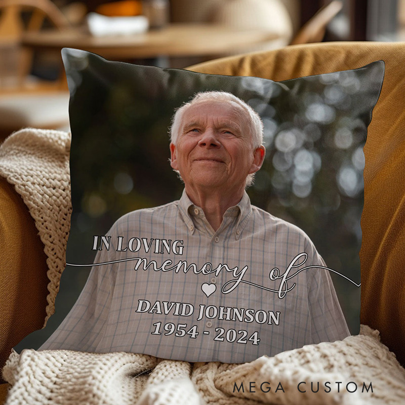 Personalized Memorial Photo Pillow Custom Double-Sided Printed  Throw Pillows In Loving Memory of Remembrance Gifts for Loss of Loved One