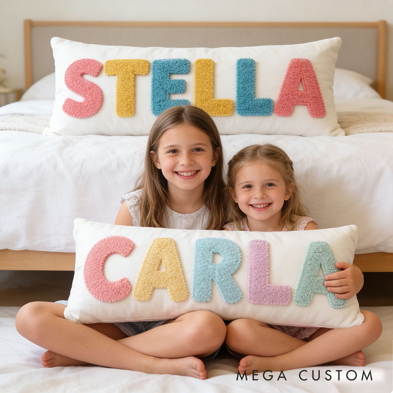 Personalized Embroidered Name Pillowcase for Kids and Babies Room Decor