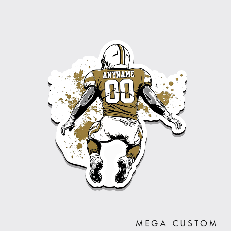 Personalized American Football Fridge Magnets with Custom Player Name and Number