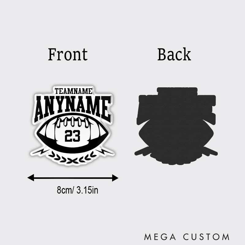 Personalized American Football and Rugby Magnets with Custom Team Name,Player Name and Number