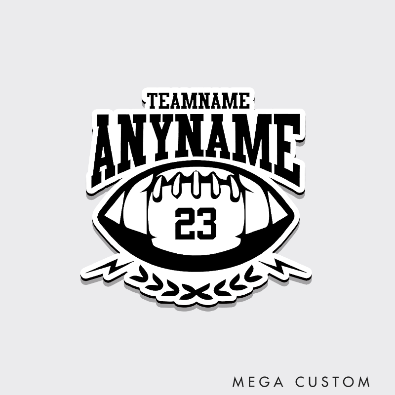 Personalized American Football and Rugby Magnets with Custom Team Name,Player Name and Number