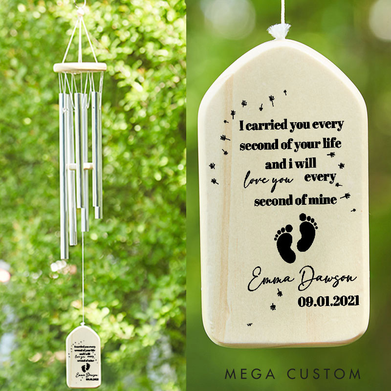 Personalized Baby Loss Memorial Wind Chime Custom Miscarriage Stillbirth Wind Chime Sympathy Grief Gift Bereavement Gift 