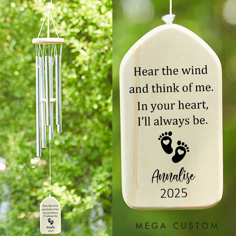 Personalized Miscarriage Wind Chimes for Baby Loss Sympathy Gift for Mom Miscarriage Stillborn Keepsake Infant Loss Memorial Gift