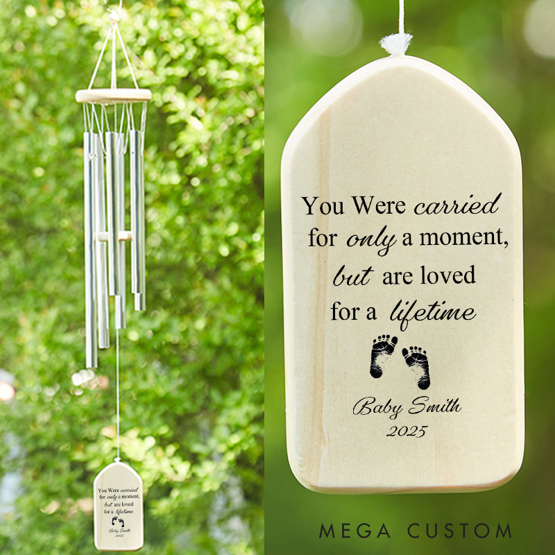 Personalized Memorial Wind Chime Loss of Baby Gift Miscarriage Stillborn Gift You Were Carried For Only A Moment Sympathy Wind Chime