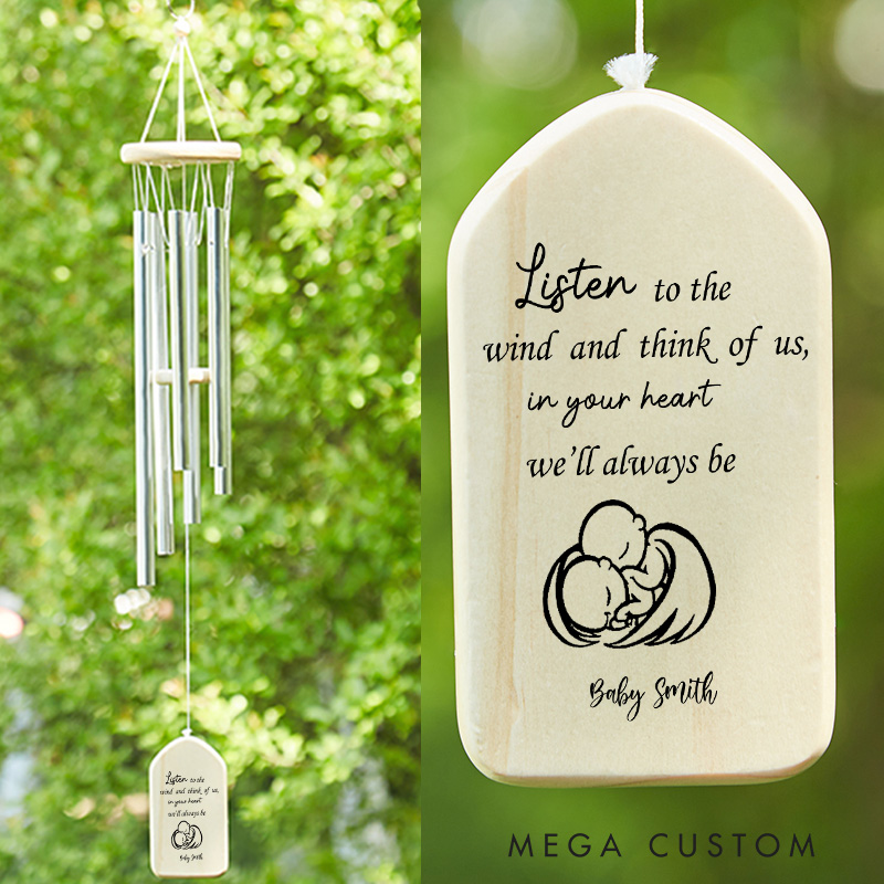 Personalized Sympathy Wind Chime Pregnancy Loss Gift Miscarriage Gift In Memory of Wind Chime Condolence Remembrance Gift 