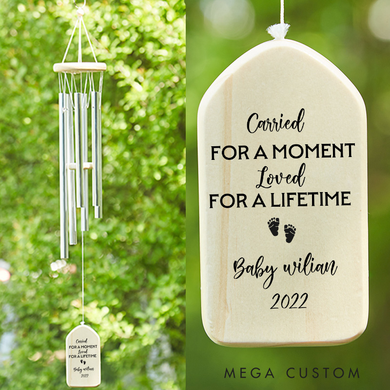 Personalized Wind Chime for Heavenly Baby Loss of Infant Gift Stillbirth Angel Custom Baby Memorial Wind Chime Loss Of Infant Child Sympathy Wind Chime
