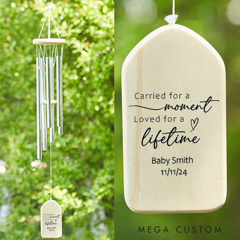 Personalized Sympathy Wind Chimes for Loss of Baby Memorial Windchimes for Infant Loss Miscarriage Pregnancy Loss and Angel Baby Keepsake Bereavement Gift