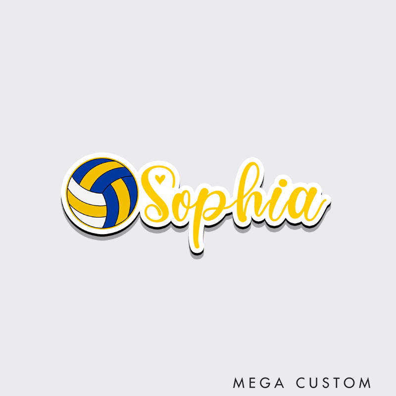 Personalized Volleyball Fridge Magnets with Custom Name For Sport Fan Gifts 