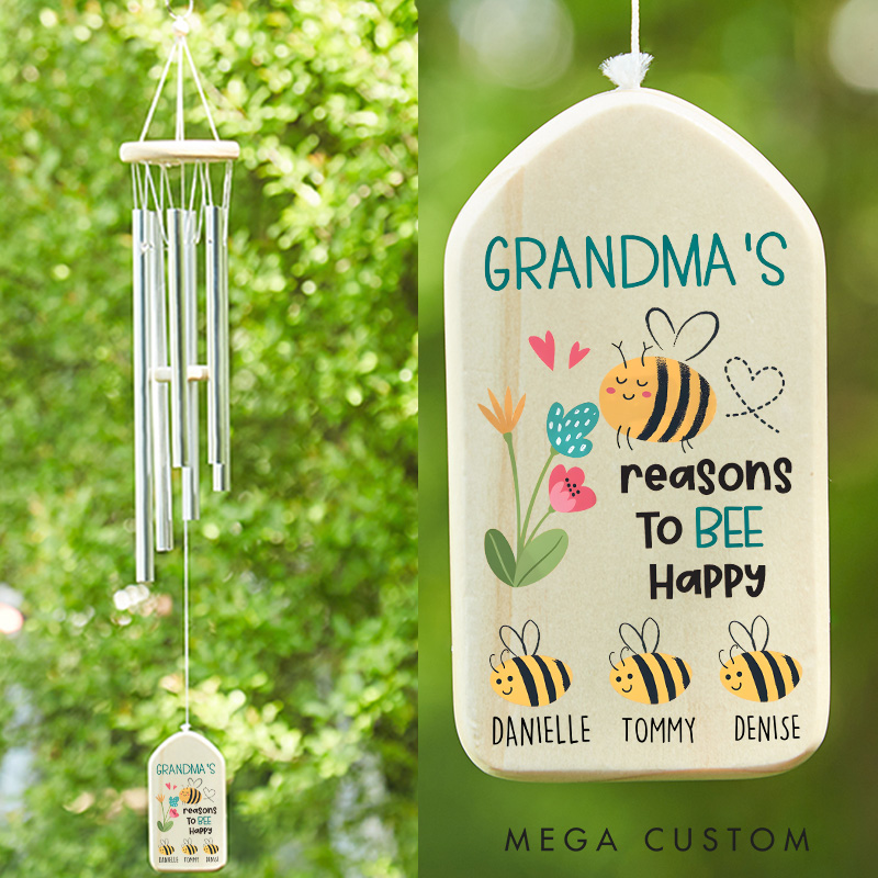 Personalized Wind Chimes Loss of Grandma Memorial Chime Sympathy Gift for Loss of Loved One Outdoor Remembrance Gift for Funeral