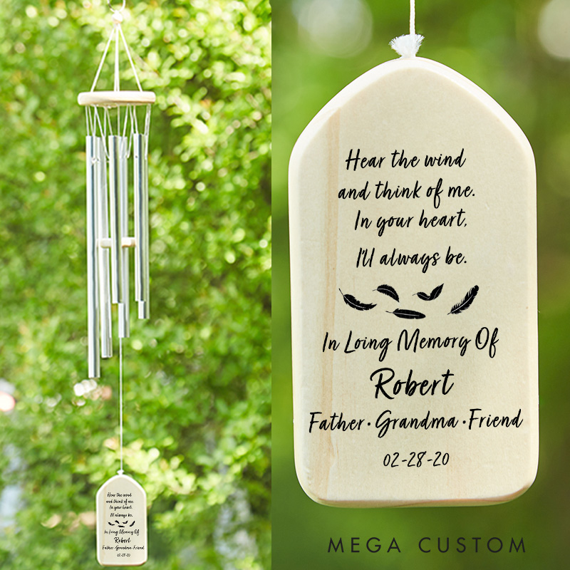 Personalized Wind Chimes Memorial Tribute In Loving Memory Of Chimes for Loss of Loved One Bereavement Gift Remembrance Sympathy Gifts