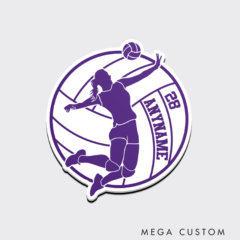 Personalized Volleyball Team Spirit Fridge Magnets with Custom Name and Number for Athletes and Fans
