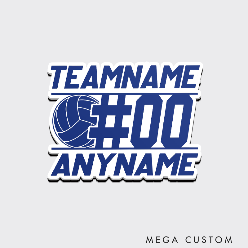 Personalized Volleyball Fridge Magnets Custom Team Name, Player Name and Number for Laptop