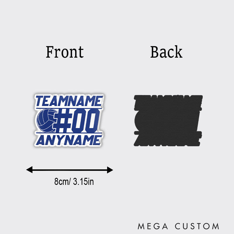Personalized Volleyball Fridge Magnets Custom Team Name, Player Name and Number for Laptop