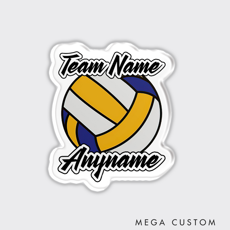 Personalized Volleyball Fridge Magnets with Custom Team Name and Player Name Design for Players and Fans