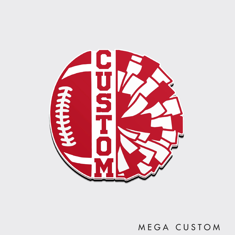 Personalized America Football and Rugby Cheerleader Team Fridge Magnets with Custom Text