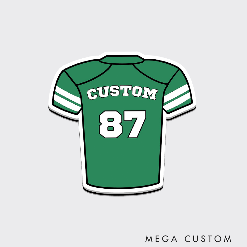 Personalized American Football and Rugby Jersey Fridge Magnets with Custom Name and Number for Player Gifts