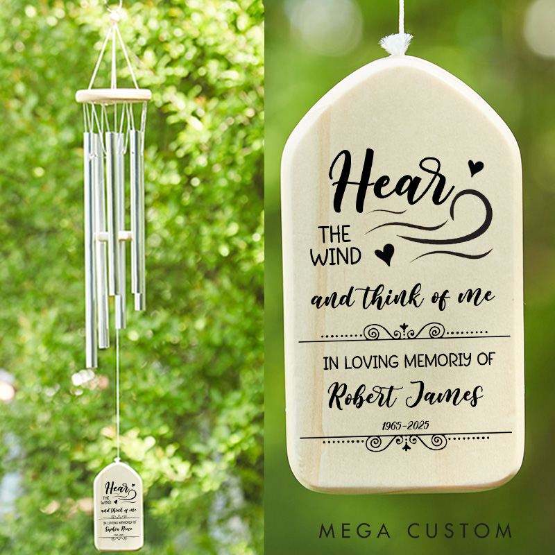 Personalized In Memory Wind Chime Sympathy Gifts for Loss of Mom Bereavement Gifts Memorial Tribute Wind Chime for The Loss of A Loved One
