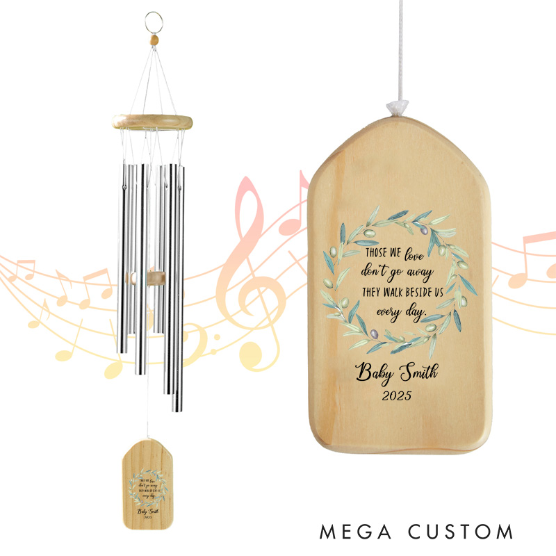 Personalized Wind Chimes Those We Love Don't Go Away Wind Chime Sympathy Gift for Loss of Loved One Memorial Tribute Memory Wind Chime