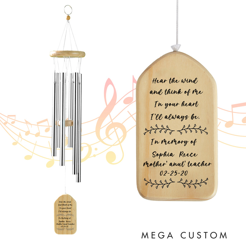 Personalized Wind Chimes Memorial Tribute In Loving Memory Of Wind Chime Remembrance Wind Chine for Loss of Loved One Remembrance Gifts