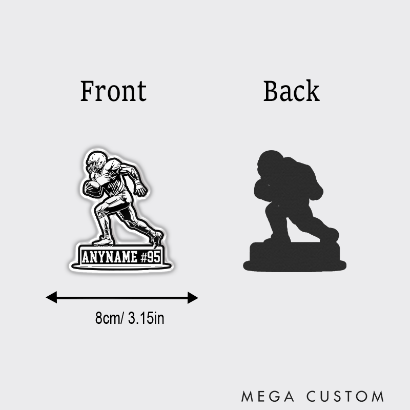 Personalized American Football Dynamic Player Design Fridge Magnets with Custom Your Name and Number